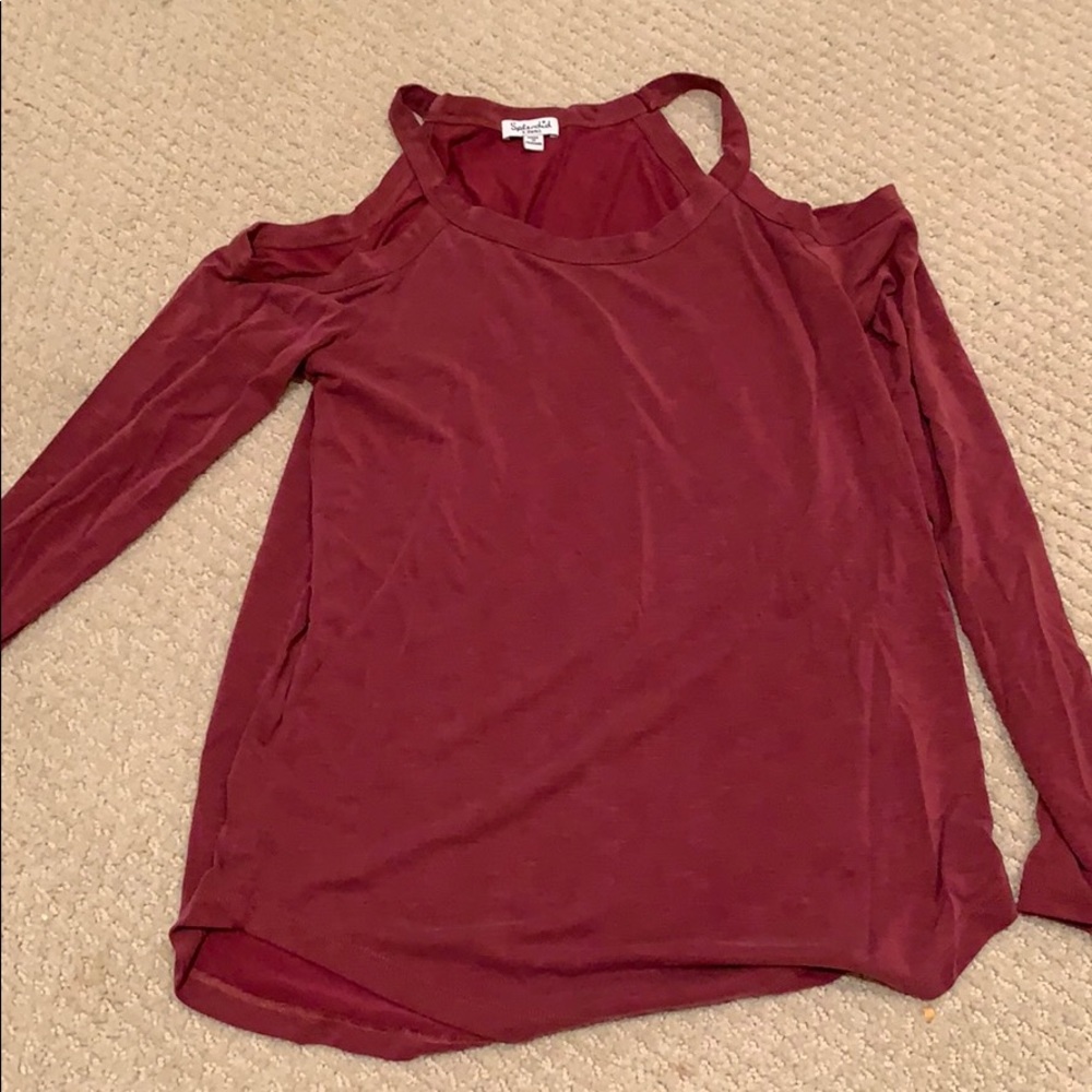 NEGOTIABLE maroon splendid shoulder cut